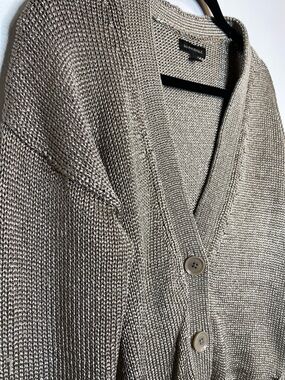 Banana Republic Metallic Knit Button-Front Cardigan